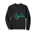 Soccer Heartbeat Line Football Sweatshirt - Custom Art Print Men Women