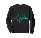 Soccer Heartbeat Line Football Sweatshirt - Custom Art Print Men Women