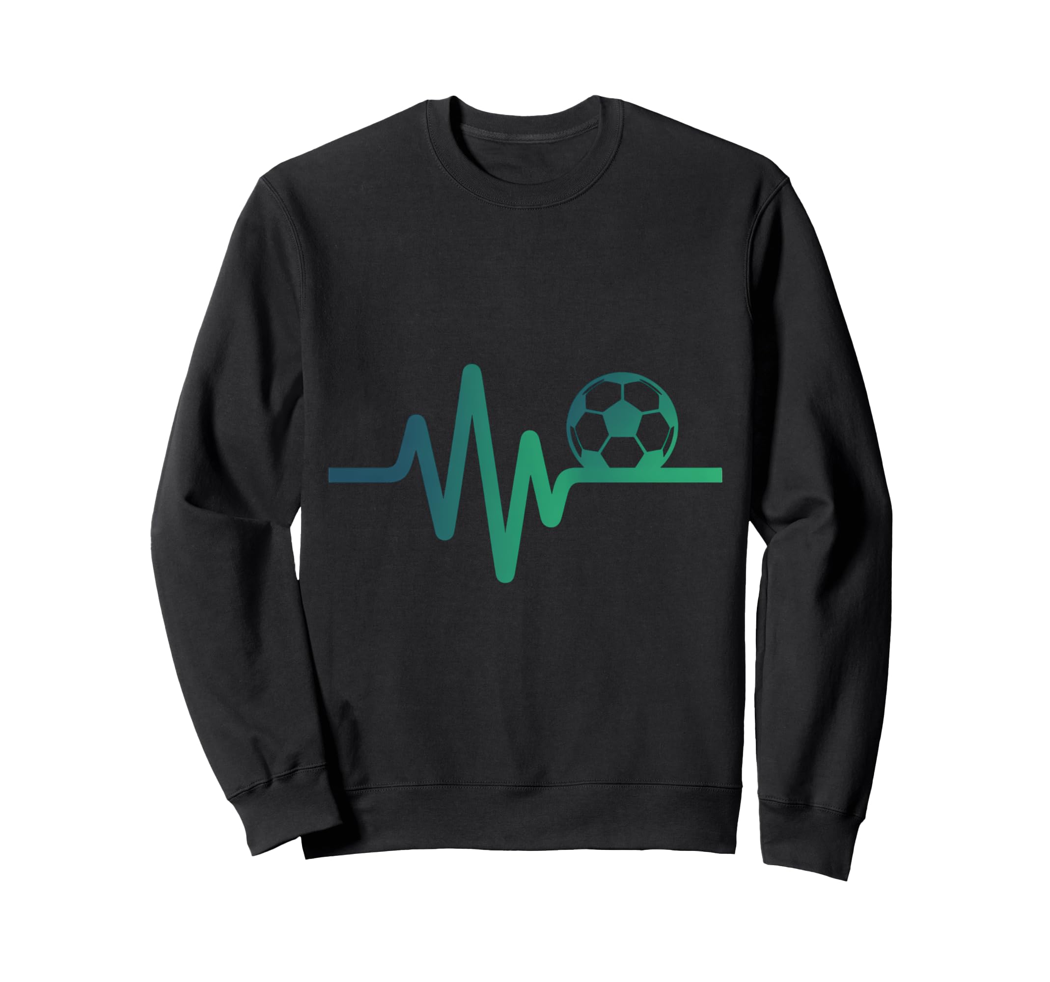 Soccer Heartbeat Line Football Sweatshirt - Custom Art Print Men Women