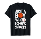 Just Who Loves Sports Basketball T-Shirt - Novelty Apparel for Adults