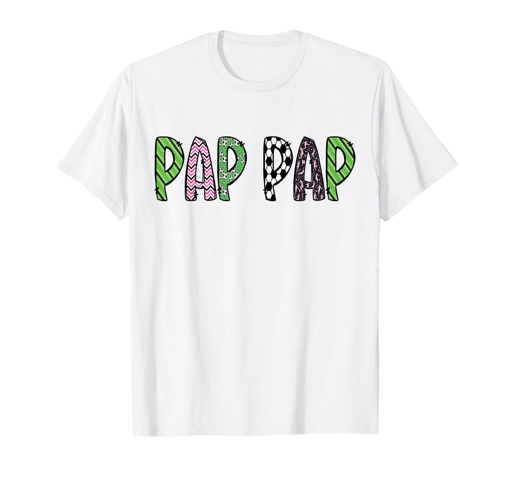 Soccer Pap Pap Funny Soccer Birthday T-Shirt - Custom Art Print for Adults