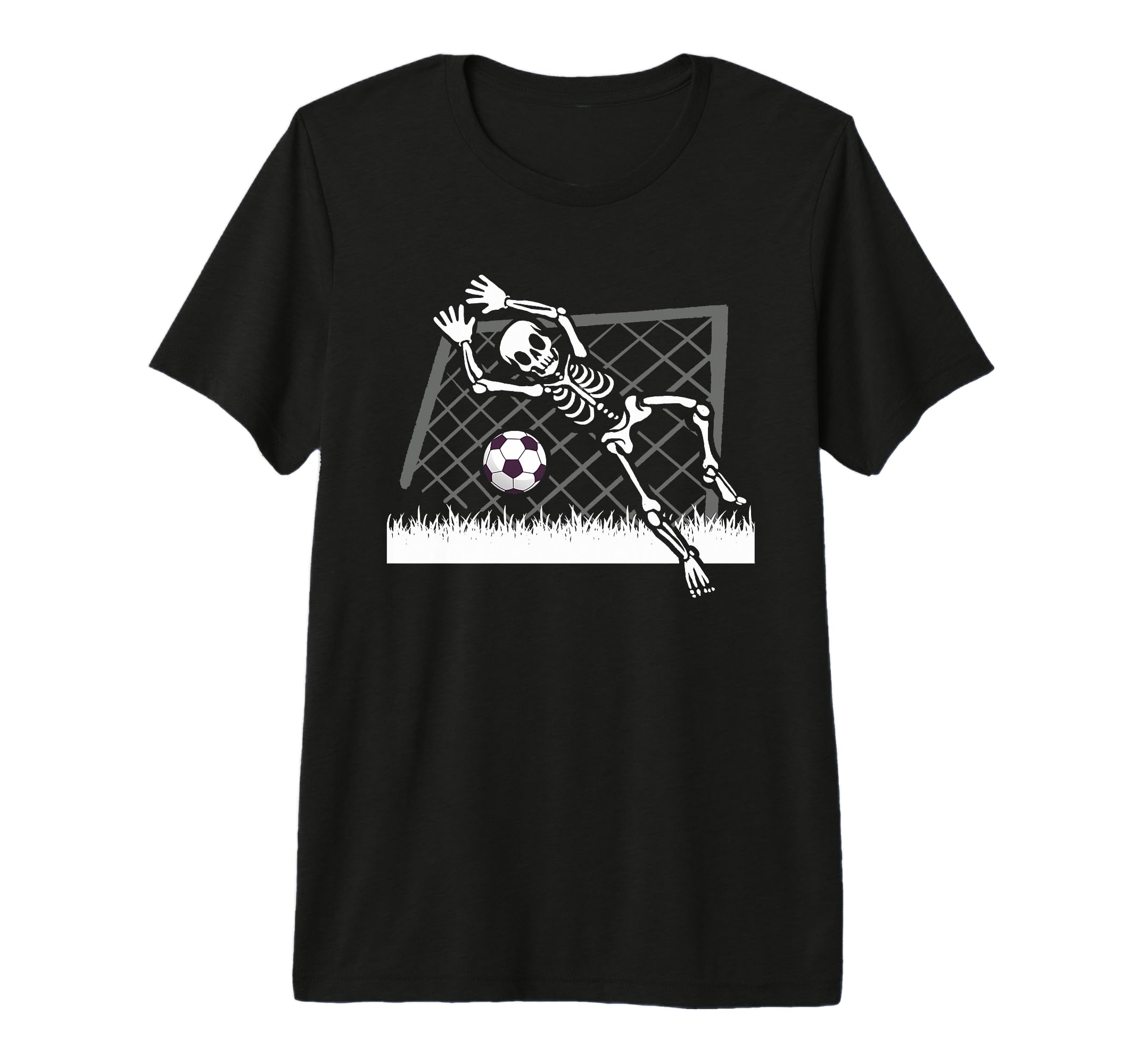 Skeleton Soccer Funny Halloween Party T-Shirt - Unique Graphic for Adults