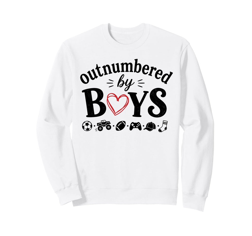 Outnumbered Funny Mom Soccer Family Sweatshirt - Streetwear Style Unisex