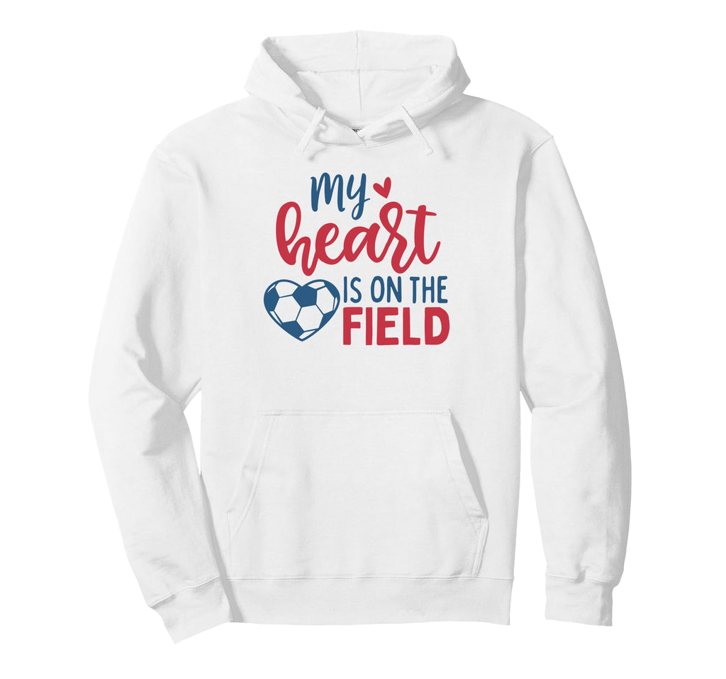 My Heart Is Field Soccer Mom Hoodie - Casual Everyday Wear Men Women