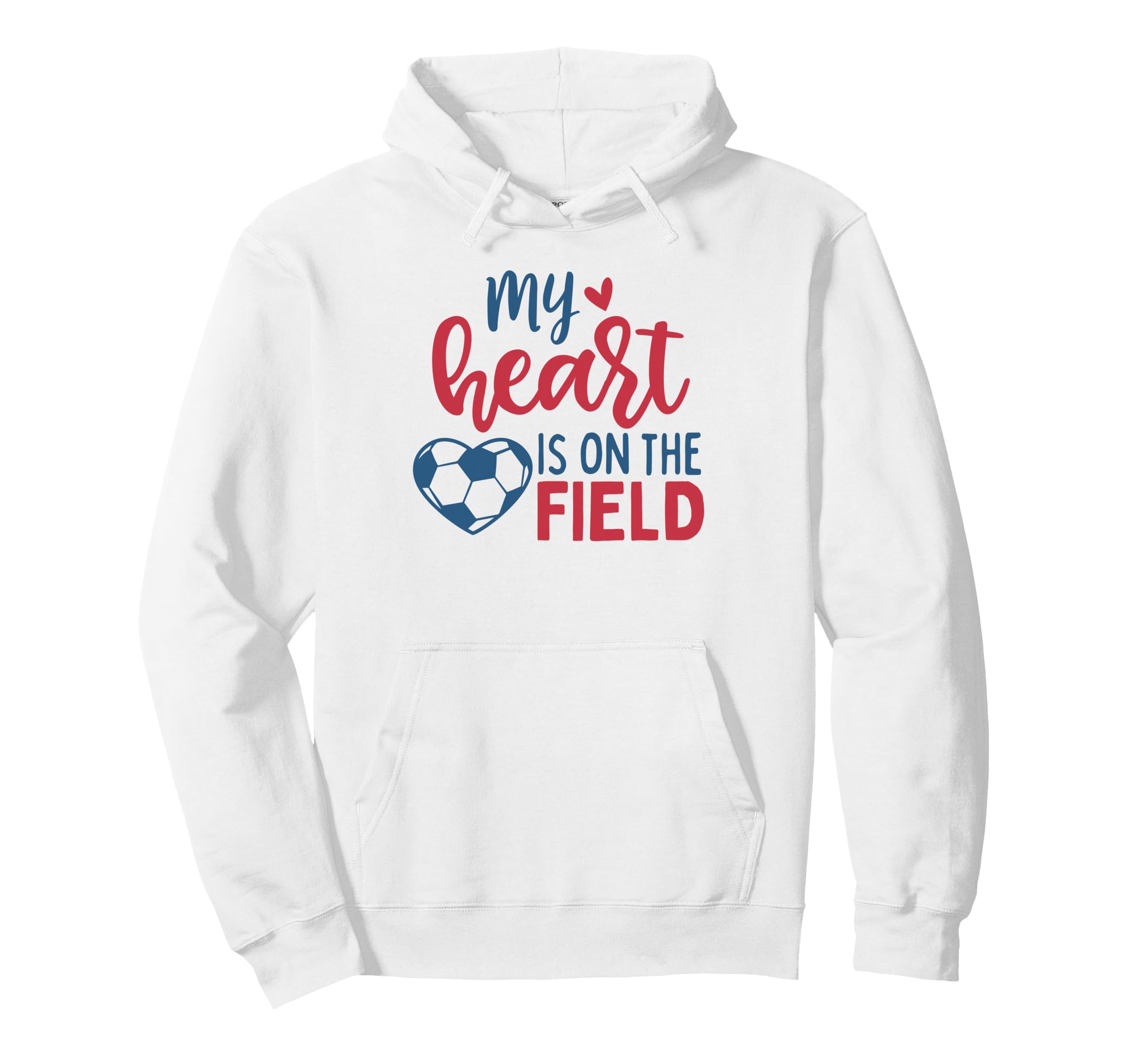 My Heart Is Field Soccer Mom Hoodie - Casual Everyday Wear Men Women