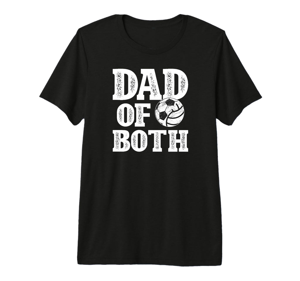 Mens Dad Both Proud Volleyball T-Shirt - Casual Everyday Wear for Adults