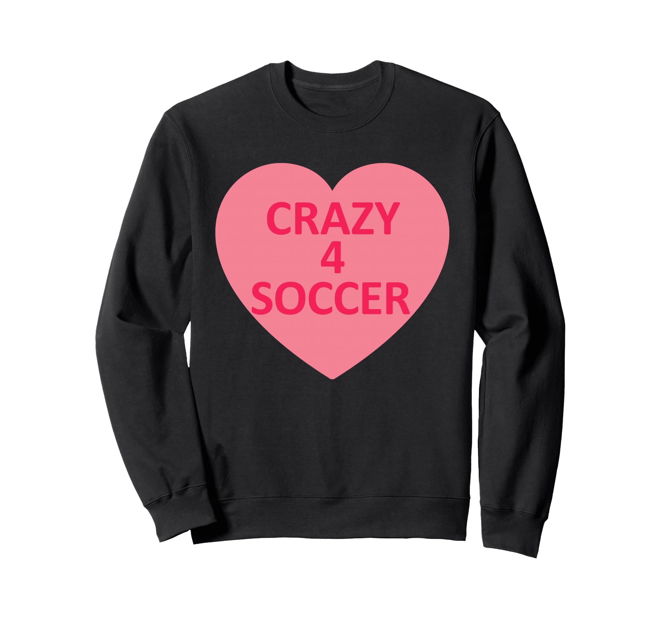 Soccer Heart Love Valentines Day Sweatshirt - Novelty Apparel for Adults