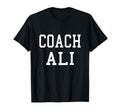 Coach Ali Custom Football Soccer T-Shirt - Fun Novelty Design Men Women