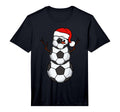 Soccer Ball Snowman Game Sport Nativity T-Shirt - Minimalist Print Unisex
