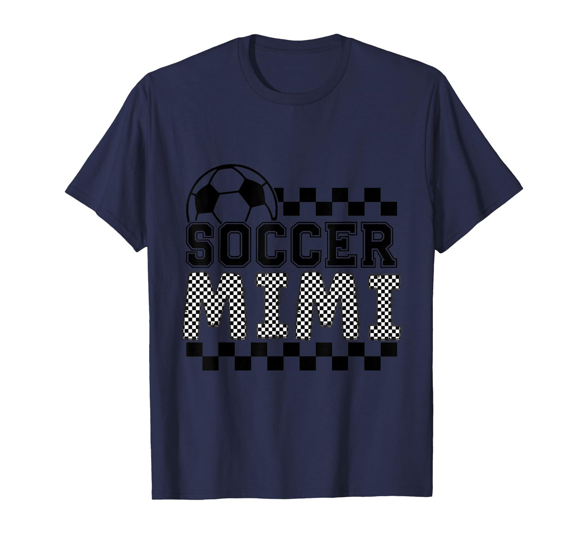 Soccer Mimi Checker Checkered T-Shirt - Graphic Print Men Women