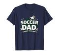 Soccer Dad Louder Than Mom Navy Blue T-Shirt - Minimalist Print Men Women