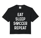 Eat Sleep Soccer Repeat Soccer Player Hoodie - Novelty Apparel for Adults