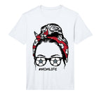 Mens Soccer Bandana Sunglasses Mom Life T-Shirt - Novelty Apparel Unisex