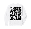 Soccer Dad Soccer Ball Drip Back Sweatshirt - Minimalist Print for Adults