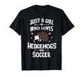 Just Who Loves Hedgehogs And Soccer T-Shirt - Trendy Graphic for Adults