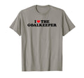 I Love Heart Keeper Goalkeeper T-Shirt - Casual Everyday Wear Men Women
