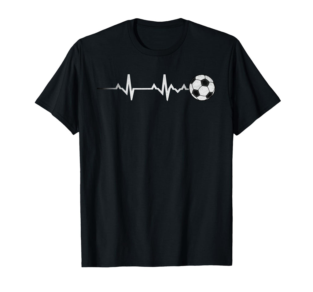 Soccer Heartbeat Soccer Ball T-Shirt - Casual Everyday Wear for Adults
