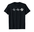 Soccer Heartbeat Soccer Ball T-Shirt - Casual Everyday Wear for Adults