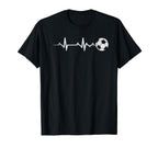 Soccer Heartbeat Soccer Ball T-Shirt - Casual Everyday Wear for Adults