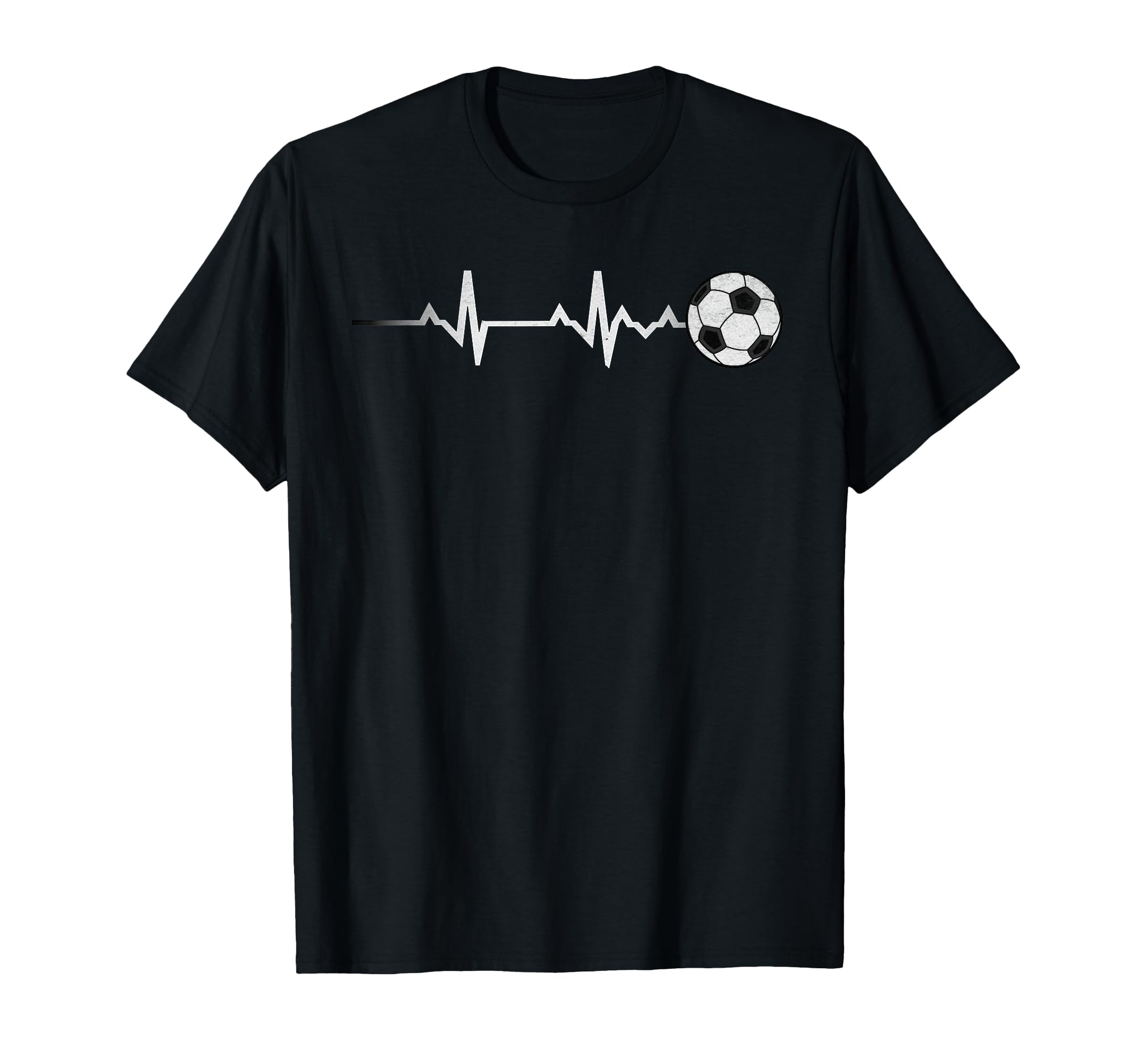 Soccer Heartbeat Soccer Ball T-Shirt - Casual Everyday Wear for Adults