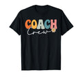 Coach Crew Team Groovy First Day School T-Shirt - Unique Graphic for Adults