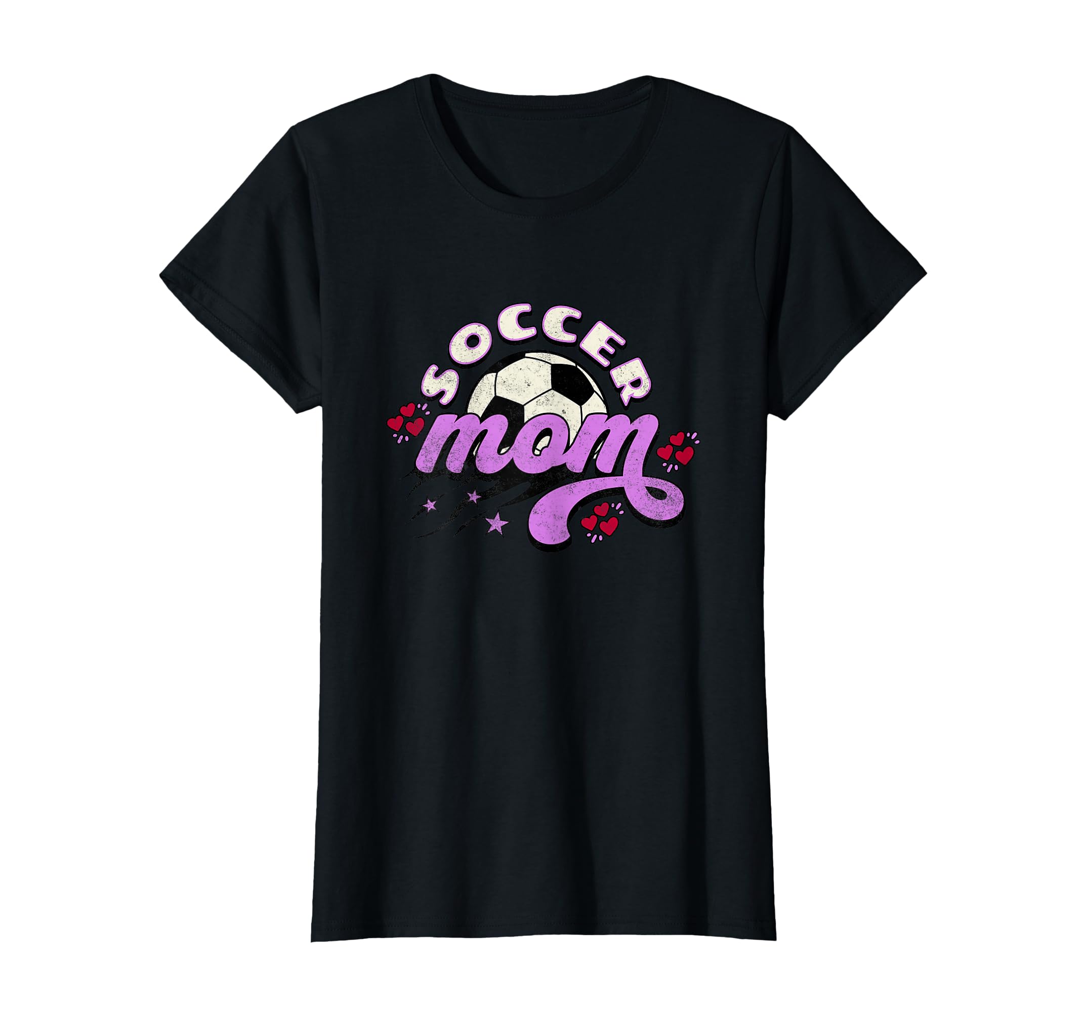 Soccer Mom Love Heart And Stars T-Shirt - Unique Graphic Unisex