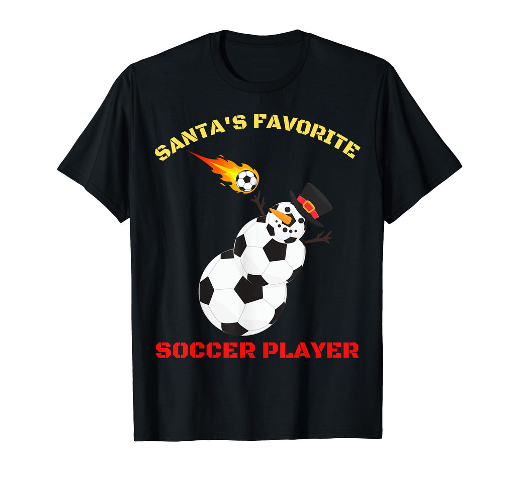 Santas Favorite Soccer Player Ugly T-Shirt - Aesthetic Graphic Unisex