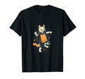 Cat Playing Soccer Player Coach T-Shirt - Fun Novelty Design Men Women