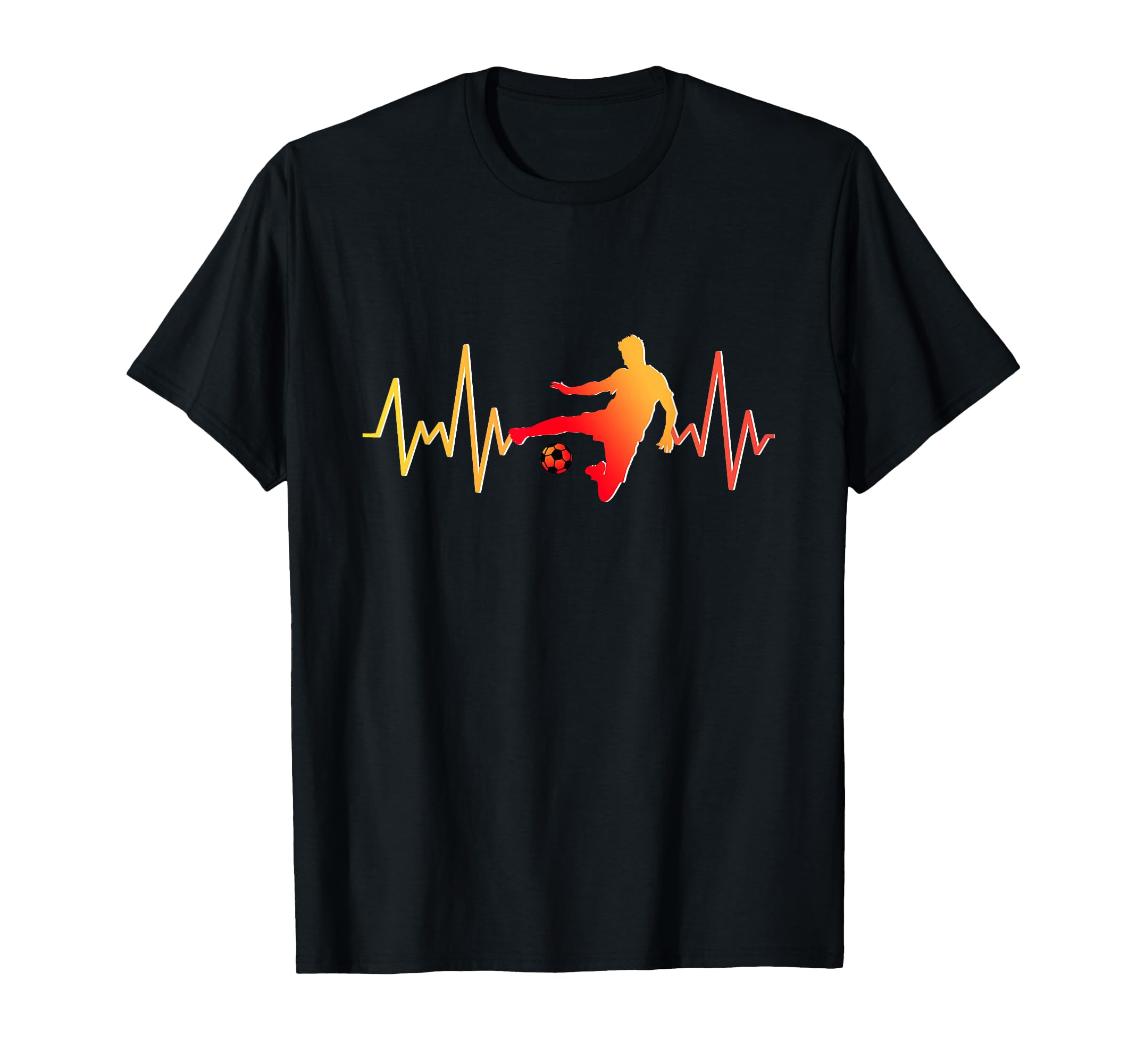 Soccer Heartbeat Soccer Player Or T-Shirt - Aesthetic Graphic for Adults