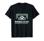 Football Is Life Goal Hmfl Brand Soccer T-Shirt - Minimalist Print Unisex