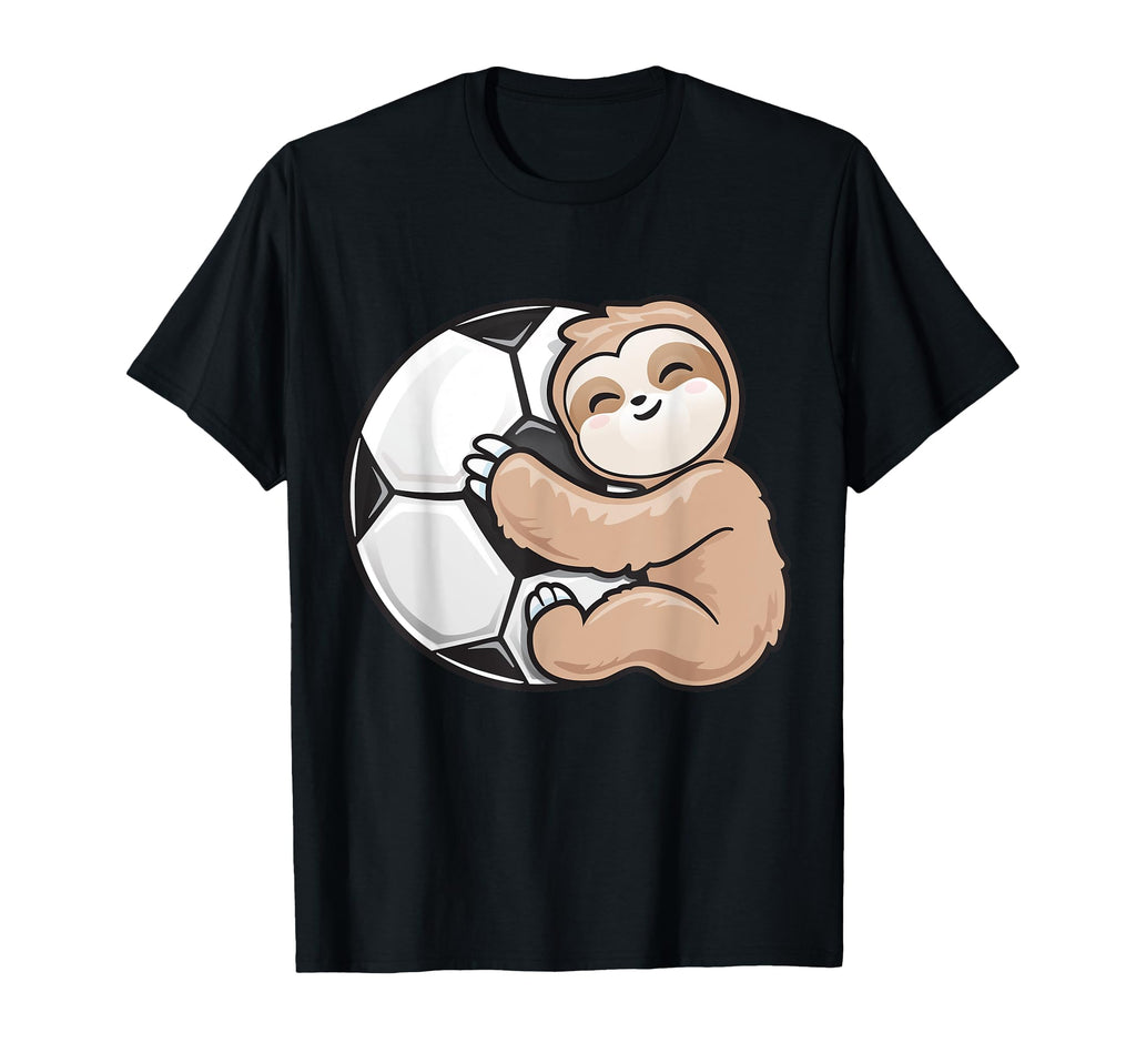 Soccer Football Adorable Sloth Sport Lover T-Shirt - Graphic Print Unisex