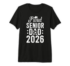 Mens Proud Soccer Senior Dad 2026 Soccer T-Shirt - Trendy Graphic Unisex