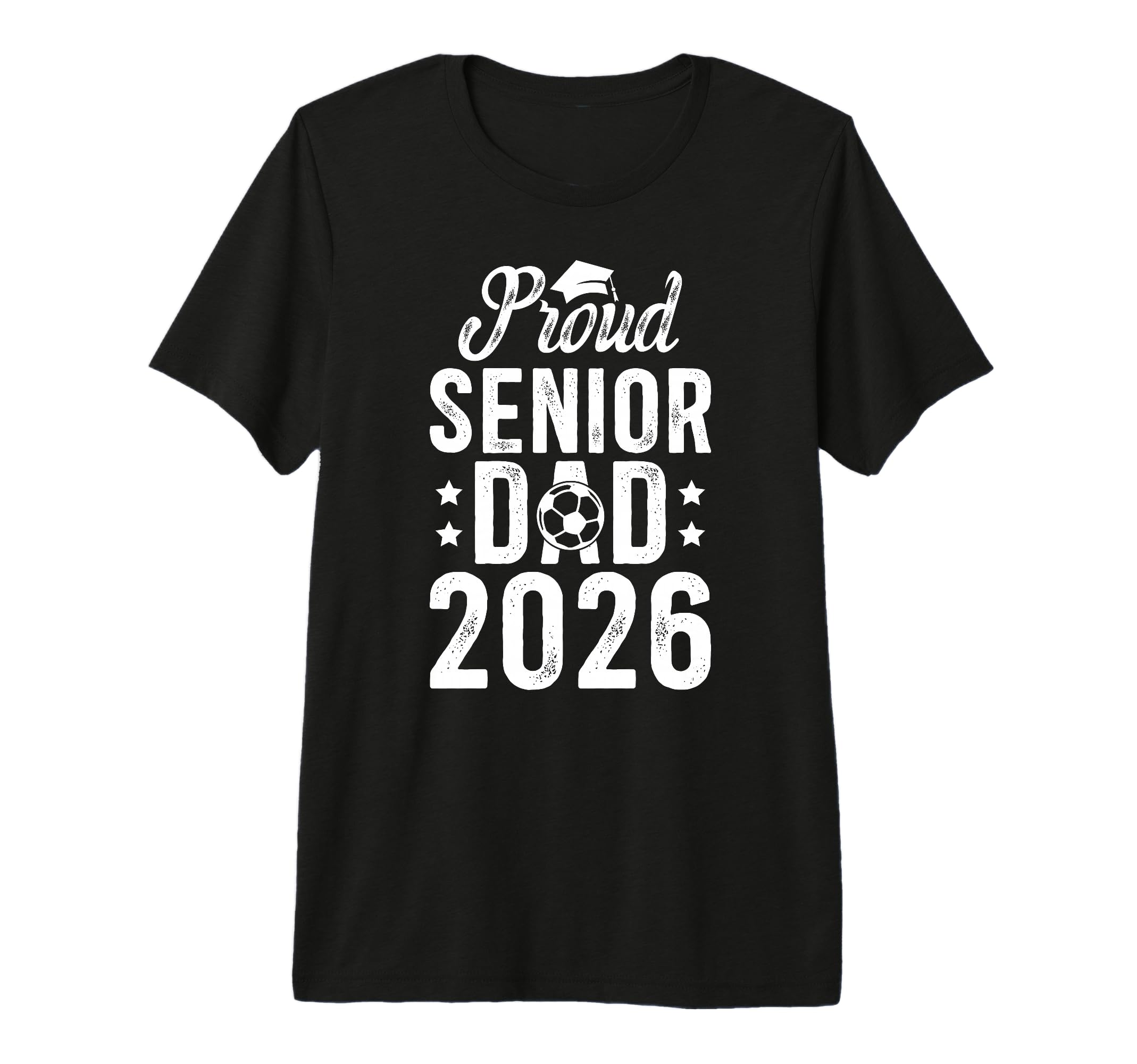 Mens Proud Soccer Senior Dad 2026 Soccer T-Shirt - Trendy Graphic Unisex
