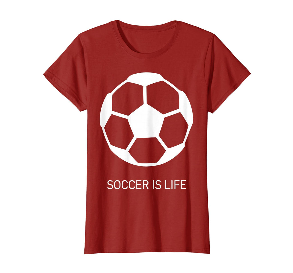 Soccer Is Life Bold Fan T-Shirt - Fun Novelty Design Men Women