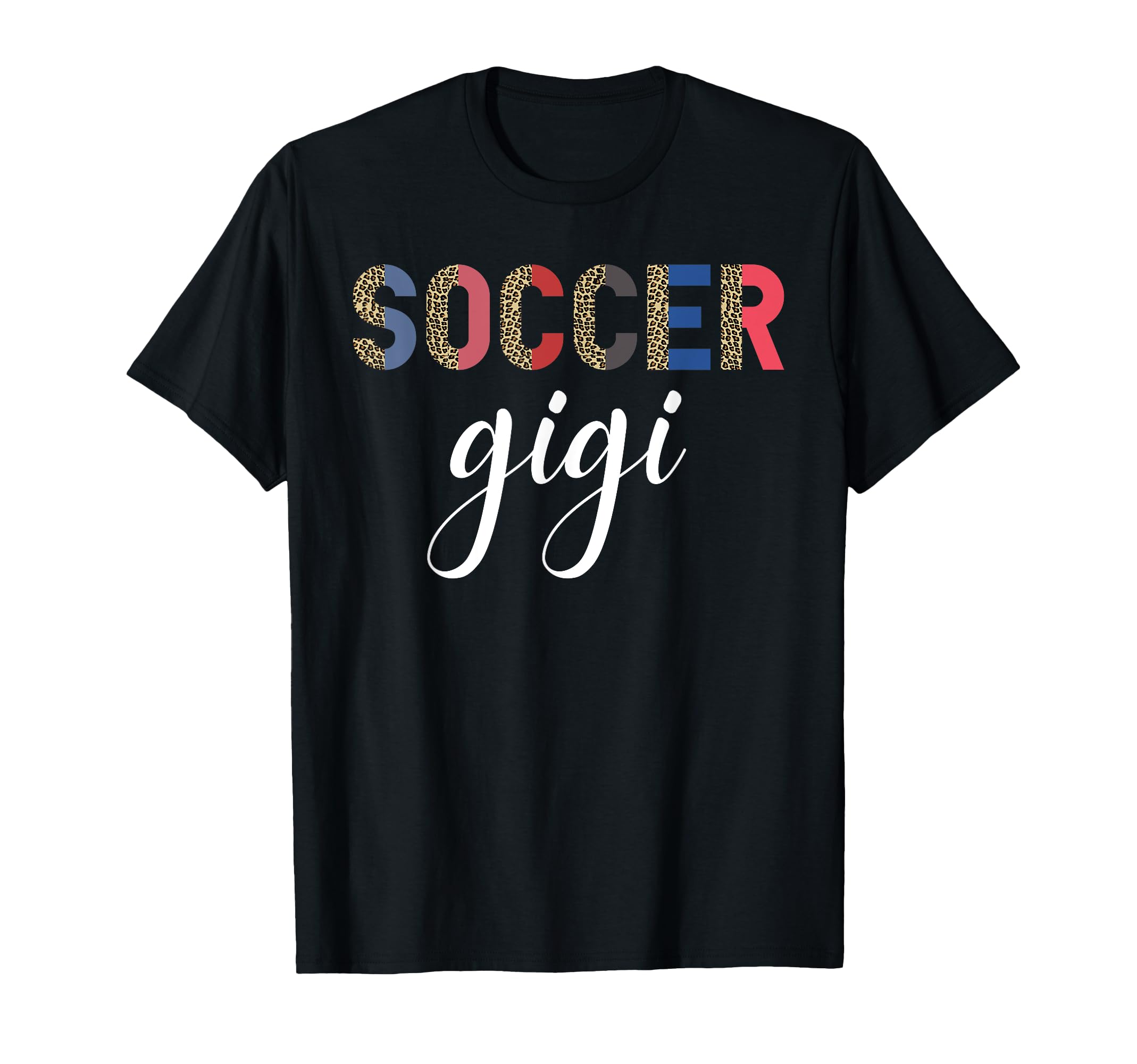 Soccer Gigi Leopard Mom Player Game T-Shirt - Novelty Apparel for Adults