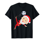 Santa Claus Loves Soccer T-Shirt - Casual Everyday Wear for Adults