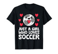 Just Who Loves Soccer T-Shirt - Unique Graphic Unisex