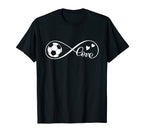 Soccer Love Infinity Funny Soccer Players T-Shirt - Novelty Apparel Unisex