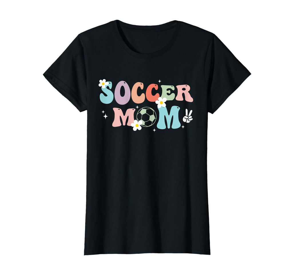 Groovy Soccer Mom Soccer Mama Mom T-Shirt - Aesthetic Graphic for Adults