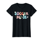 Groovy Soccer Mom Soccer Mama Mom T-Shirt - Aesthetic Graphic for Adults