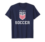 United States Soccer Icon Navy Uswnt T-Shirt - Minimalist Print Men Women