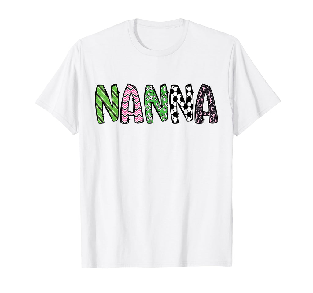 Soccer Nanna Funny Soccer Birthday T-Shirt - Trendy Graphic for Adults