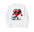 Funny Valentines Soccer Lover Sweatshirt - Graphic Print Men Women