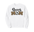 Soccer Mom Leopard Soccer Ball Sports Sweatshirt - Unique Graphic Unisex