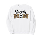 Soccer Mom Leopard Soccer Ball Sports Sweatshirt - Unique Graphic Unisex