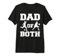 Mens Dad Both Funny Soccer Basketball T-Shirt - Unique Graphic Men Women