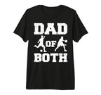 Mens Dad Both Funny Soccer Basketball T-Shirt - Unique Graphic Men Women