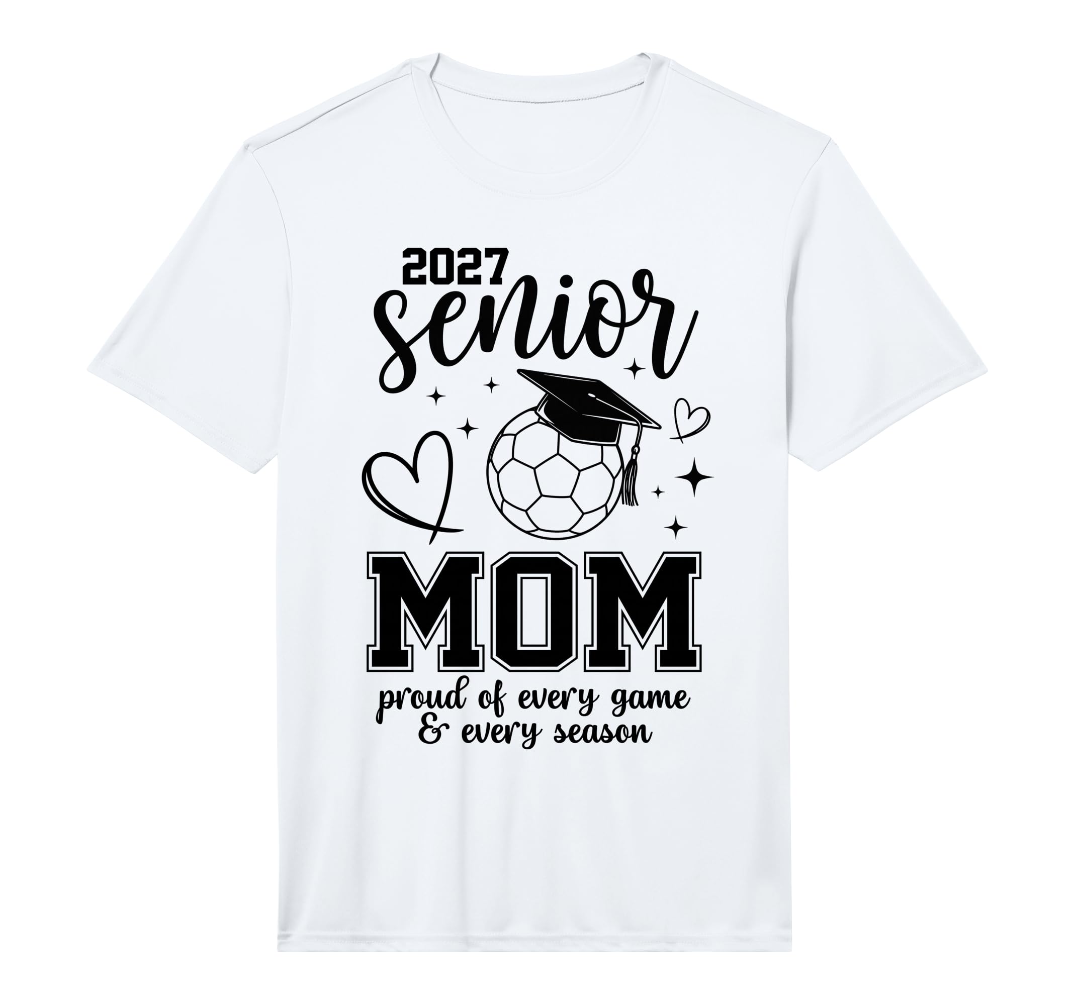 2027 Senior Soccer Mom Proud Family T-Shirt - Graphic Print Men Women