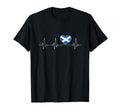 Scotland Love Heartbeat And Scottish Flag T-Shirt - Graphic Print Unisex