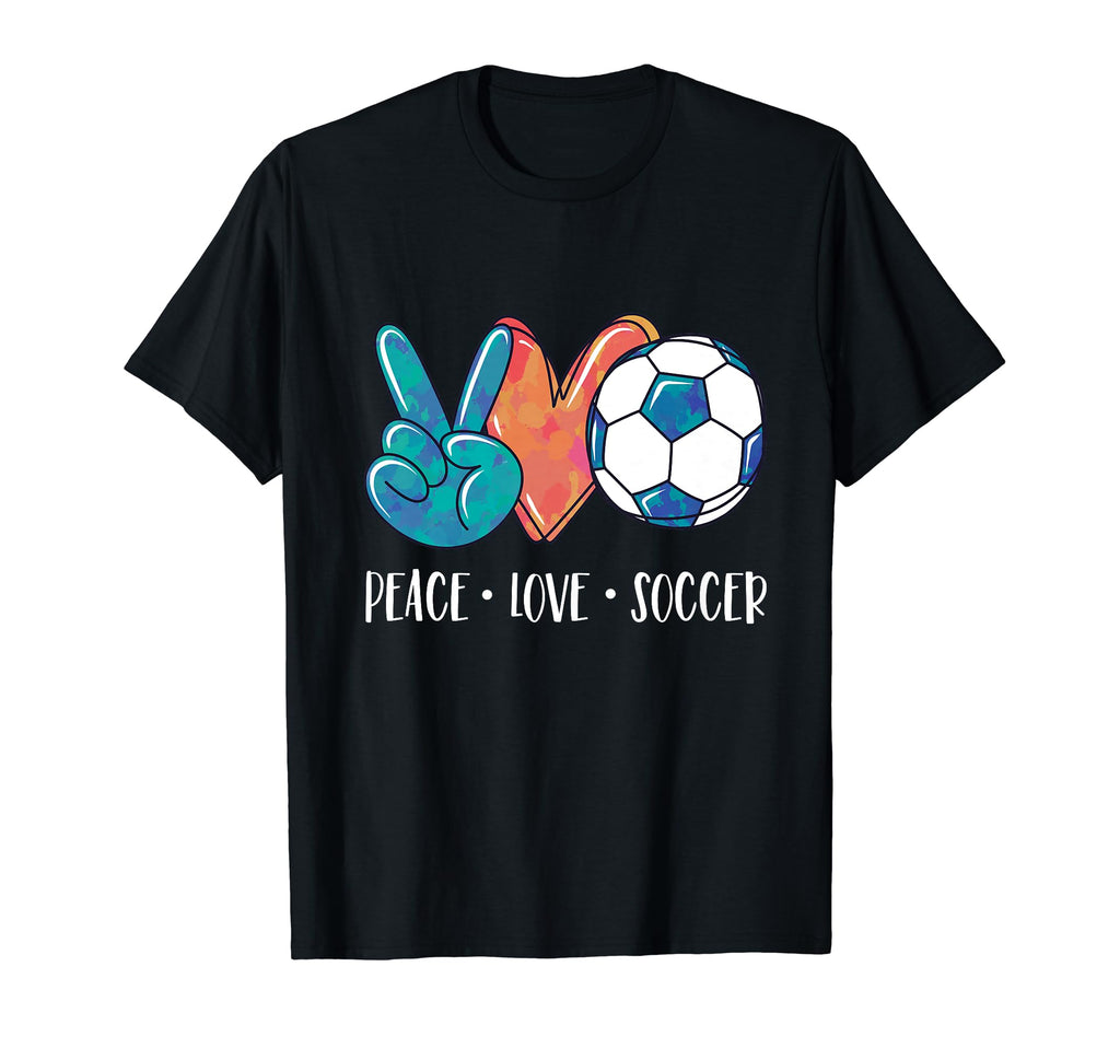 Soccer Lovers Peace Love Soccer Tie Dye T-Shirt - Unique Graphic Men Women